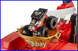 Hot Wheels Monster Truck Downhill Race & Go Track Set, Includes Hot Wheels