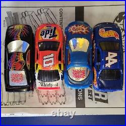 Hot Wheels NASCAR Superspeedway Motorized X-V Racers Set 1990s with4 Cars Complete