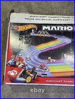 Hot Wheels Nintendo Mario Kart Rainbow Road Raceway Race Track Set w King Boo 8