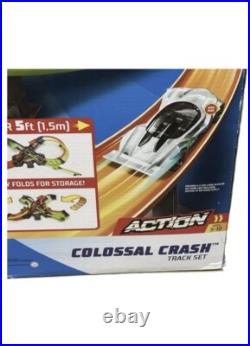 Hot Wheels Over 5 Ft. Colossal Crash Action Biggest Motorized Track Set, NEW