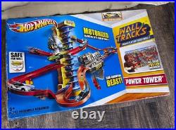 Hot Wheels Power Tower Track Set w Wall Tracks Motorized Elevator W3423-2011 NIB