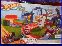 Hot Wheels RacerVerse Spider-Man's Web-Slinging Speedway Track Set