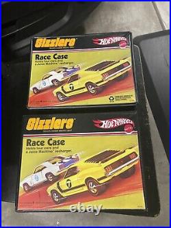 Hot Wheels Sizzlers 2006 Giant O Race Track Set 3 Cars 2 Carding Cases