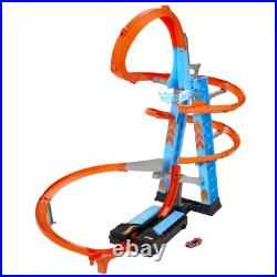 Hot Wheels Sky Crash Tower Track Set Motorized Racing Crashing Action 32 Inches