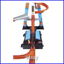 Hot Wheels Sky Crash Tower Track Set Motorized Racing Crashing Action 32 Inches