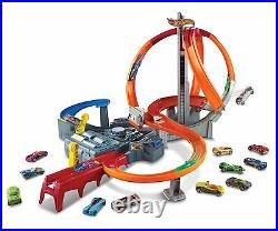 Hot Wheels Spin Storm Track Big Set Ages 4+ New Toy Play Boys Girls Fun Large