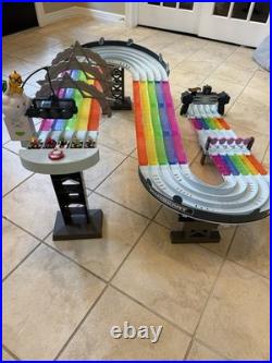 Hot Wheels Super Mario Kart Rainbow Road Raceway Track Set Complete with 5 Cars