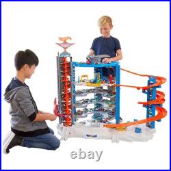 Hot Wheels Super Ultimate Garage Track Set With 4 164 Scale Cars Over 3-Feet