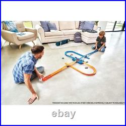Hot Wheels Toy Car Track Builder Playset, Deluxe Stunt Box with 25 Component