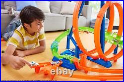 Hot Wheels Toy Car Track Set Action Epic Crash Dash with 164 Scale Vehicle