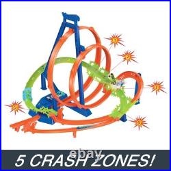 Hot Wheels Toy Car Track Set Action Epic Crash Dash with 164 Scale Vehicle &