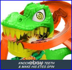 Hot Wheels Toy Car Track Set City T-Rex Blaze Battle Playset 164 Scale Die-Cast