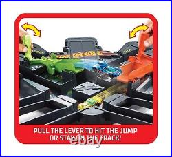 Hot Wheels Toy Car Track Set Colossal Crash, More Than 5 feet Wide, Powered b