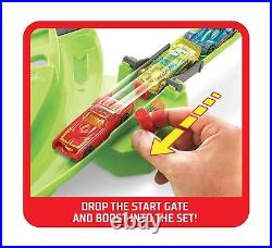 Hot Wheels Toy Car Track Set Colossal Crash, More Than 5 feet Wide, Powered b