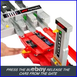 Hot Wheels Toy Car Track Set, Formula 1 Grand Prix Circuit Track Set with 3 164 Hot Wheels Toy Car Track Set, Formula 1 Grand Prix Circuit Track Set with 3 164