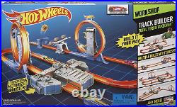 Hot Wheels Toy Car Track Set, Track Builder Playset Total Turbo Takeover with 1