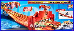 Hot Wheels Toy Car Track Set with Lights Sounds & 6 164 Scale Vehicles Super 6