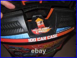 Hot Wheels Track Builder 45pc+ POWER BOOSTER KIT SET 50 Plus Cars 100 Car Case