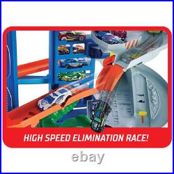 Hot Wheels Track Set and 2 Toy Cars City Ultimate Garage Playset