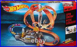 Hot Wheels Track Set with 1 Toy Car, Multi-Lane, Motorized Track with 3 Crash Zo