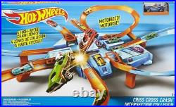 Hot Wheels Track Set with 164 Scale Toy Car, 4 Intersections for Crashing, P Hot Wheels Track Set with 164 Scale Toy Car, 4 Intersections for Crashing, P