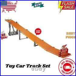 Hot Wheels Track Set with 6 164 Scale Toy Cars and 6-Lane Race Track