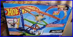 Hot Wheels Tracket Set And 164 Scale Toy Car, Spiral Race Track With