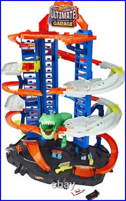 Hot Wheels Ultimate Garage Track Set with 2 Toy Cars, Hot Wheels City Playset