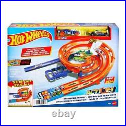 Hot Wheels Whip Around Raceway Track Set (HTK17) Scale 1/64 Cars