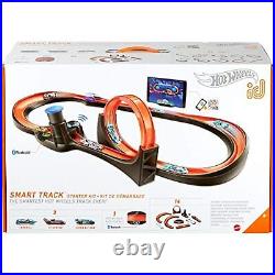 Hot Wheels id Smart Track Starter Kit with 3 Exclusive Cars, Track Pieces and
