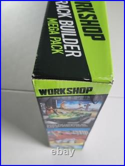 Hotwheels 2014 Workshop TRACK BUILDER Mega Pack with +40ft Of Track and 5 Cars