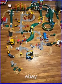 Huge Geo Trax Lot Train Cars Buildings Tracks Accessories