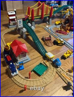 Huge Geo Trax Lot Train Cars Buildings Tracks Accessories