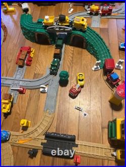 Huge Geo Trax Lot Train Cars Buildings Tracks Accessories