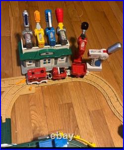 Huge Geo Trax Lot Train Cars Buildings Tracks Accessories