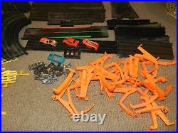 Huge Slot Car Racing Collection Tracks Controllers Slot Cars Rails Bridge & More