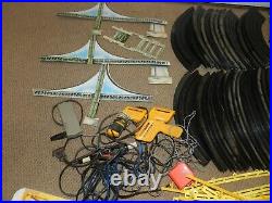 Huge Slot Car Racing Collection Tracks Controllers Slot Cars Rails Bridge & More