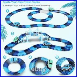 Interactive 269 PCS Racing Track Set with 2 Race Cars Perfect Birthday Gift