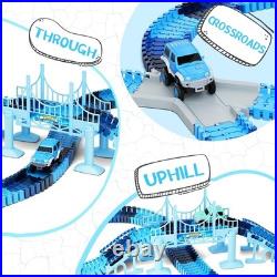 Interactive 269 PCS Racing Track Set with 2 Race Cars Perfect Birthday Gift
