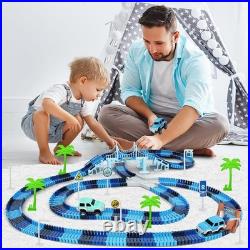 Interactive 269 PCS Racing Track Set with 2 Race Cars Perfect Birthday Gift