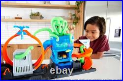 Interactive City Toy Car Track Set with Color Change Vehicle