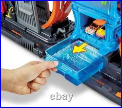 Interactive City Toy Car Track Set with Color Change Vehicle