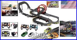 Interactive Electric Slot Car Race Track with Light and Sound Effects