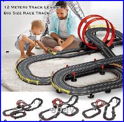 Interactive Electric Slot Car Race Track with Light and Sound Effects