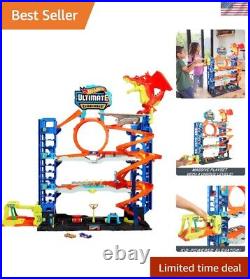 Interactive Toy Car Track Set Ultimate Garage with Cars and Dragon Adventure