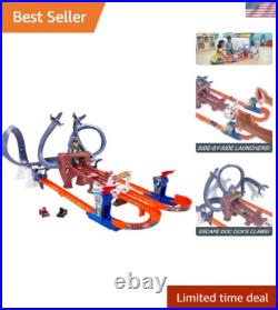Interactive Toy Car Track Set with Spider-Man & Black Panther 5-Lap Challenge Interactive Toy Car Track Set with Spider-Man & Black Panther 5-Lap Challenge