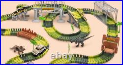JitteryGit Dinosaur Toys for Boys Race Car Track Set Dinosaurs STEM Vehicle