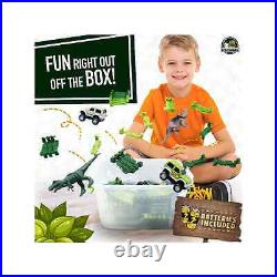 JitteryGit Dinosaur Toys for Boys Race Car Track Set Dinosaurs STEM Vehicle Kids