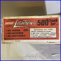 Johnny Lightning LM 500 Track Set with Box & Instructions Missing 1 Upright Cars Johnny Lightning LM 500 Track Set with Box & Instructions Missing 1 Upright Cars