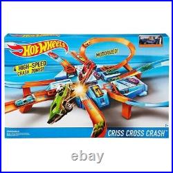 Juego De Pista Entre Cruzadas Y Choques Hot Wheels Criss Cross Crash Track Set